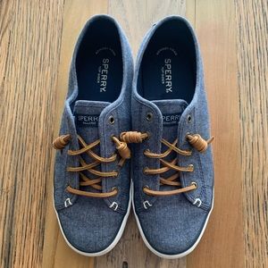 Sperry denim boat shoes, size 9